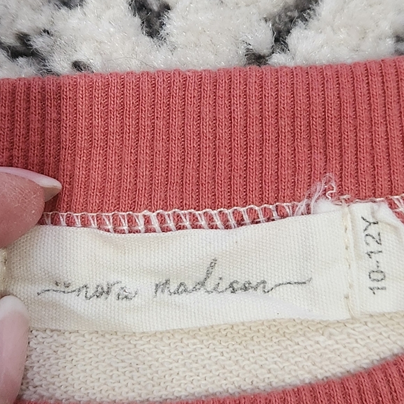 Nora Madison Americana Crewneck Patriotic Sweatshirt July 4th USA 10 To 12 Years - Picture 5 of 9